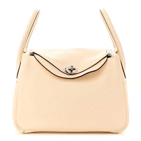 HERMES Taurillon Clemence Lindy 26 Nata 